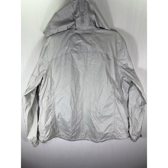 LL Bean Green Hooded Rain Jacket Windbreaker. Womens XL - Picture 6 of 9